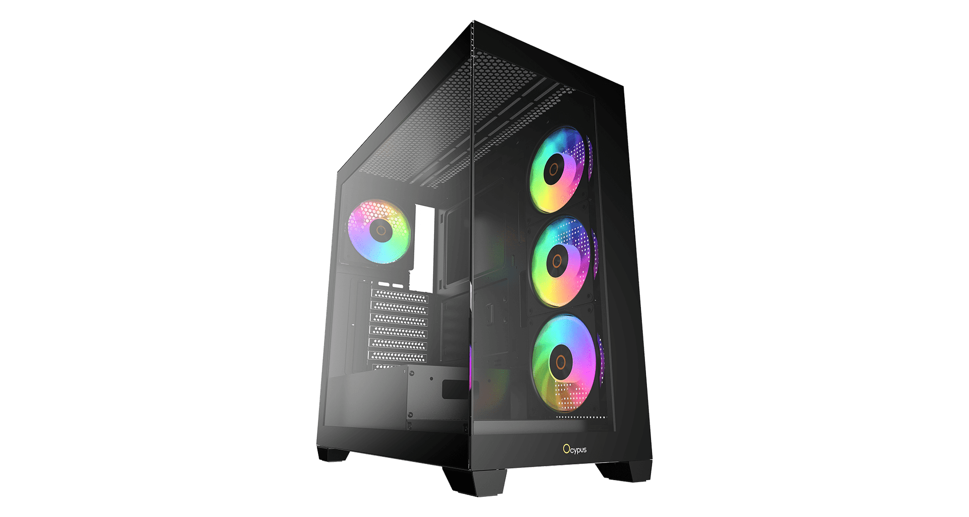 Корпус Ocypus Gamma C72 BK ARGB ATX/mATX/ITX 3xUSB Черный Gamma-C72-BKD400XX-GL