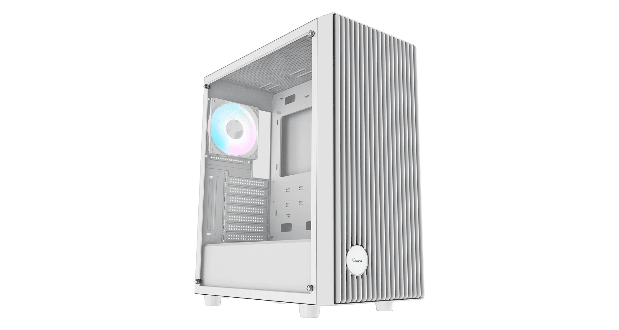 Корпус Ocypus Gamma C70 WH ARGB ATX/mATX/ITX 2xUSB Белый Gamma-C70-WHG400XX-GL