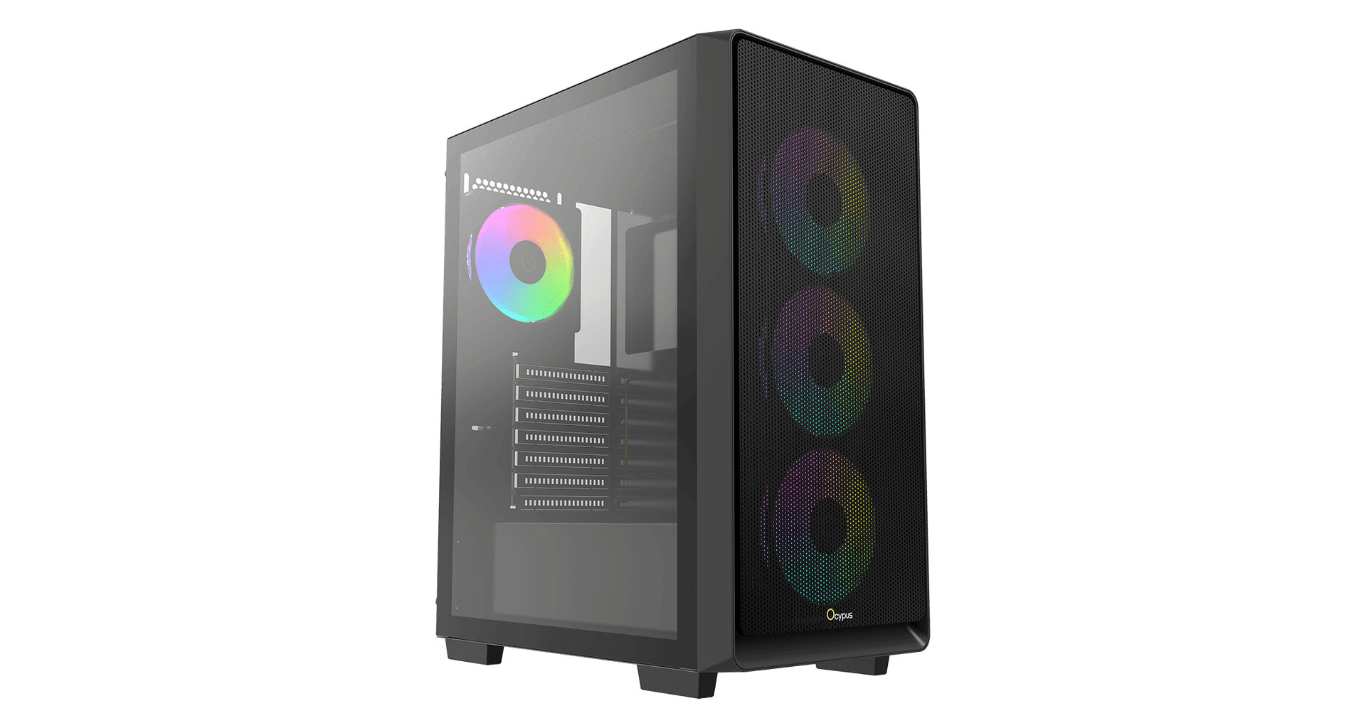 Корпус Ocypus Gamma C60 BK ARGB ATX/mATX/ITX 3xUSB Черный Gamma-C60-BKG400XX-GL