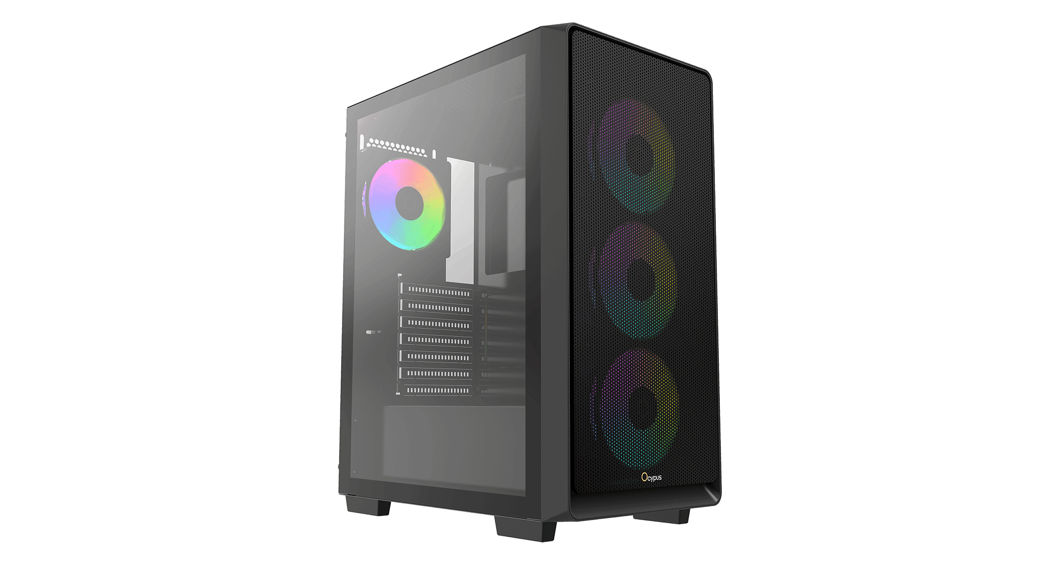 Корпус Ocypus Gamma C60 BK ARGB ATX/mATX/ITX 3xUSB Черный Gamma-C60-BKG400XX-GL