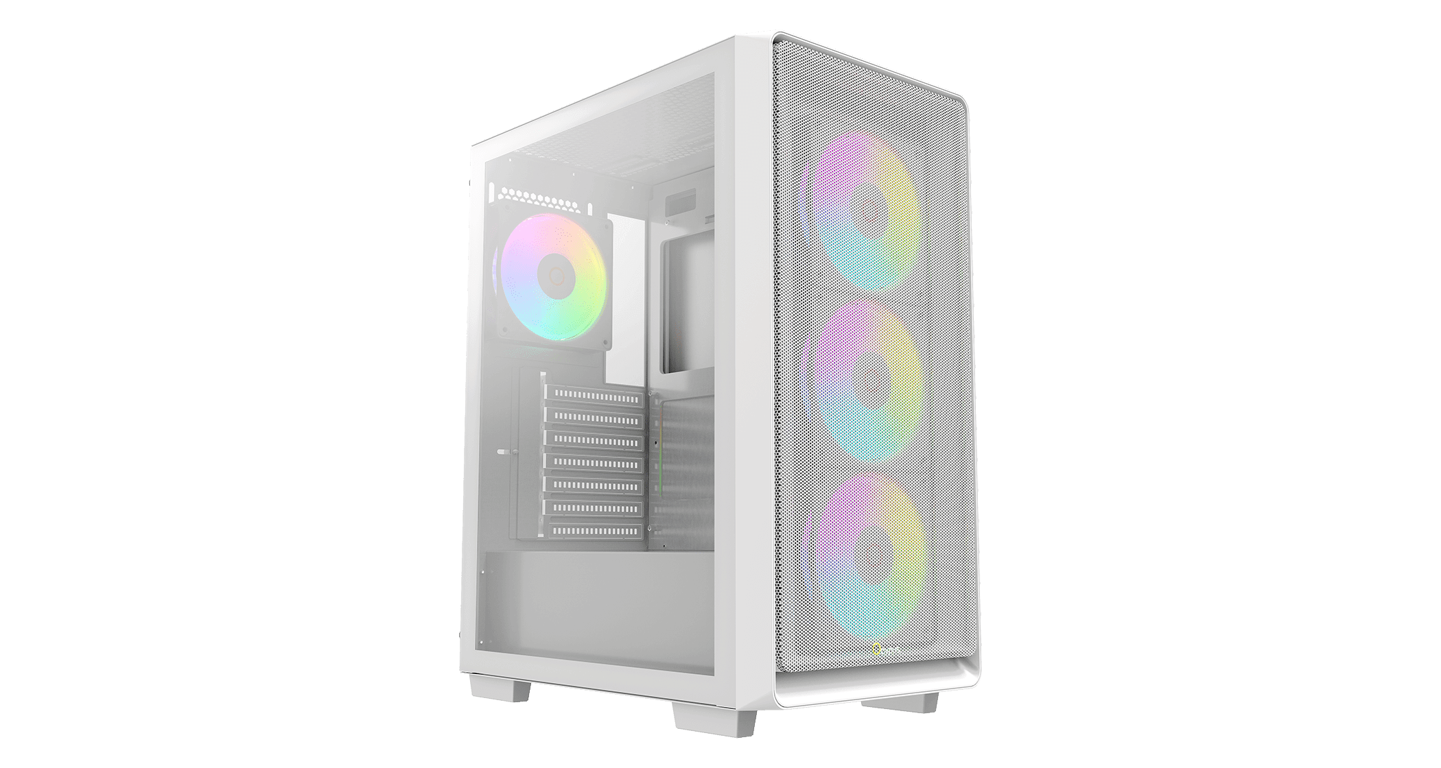 Корпус Ocypus Gamma C60 WH ARGB ATX/mATX/ITX 3xUSB Белый Gamma-C60-WHG400XX-GL