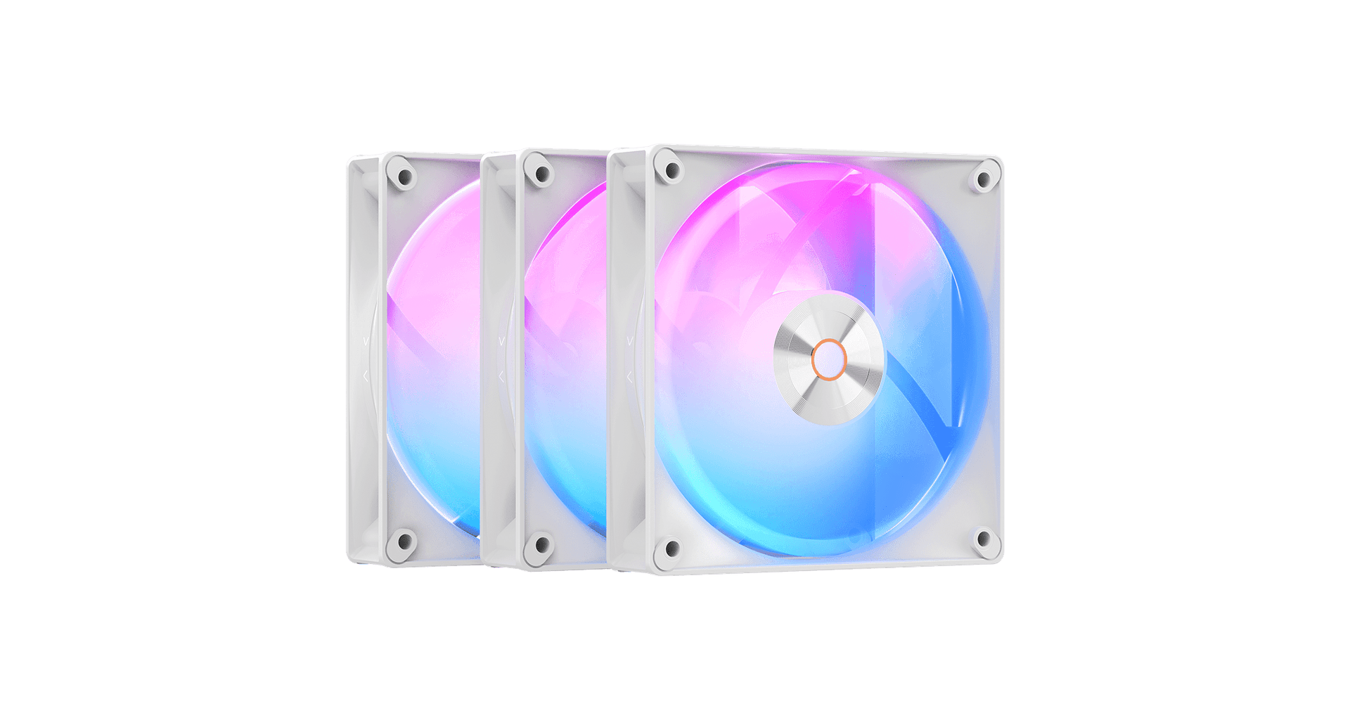 Вентилятор для корпуса Ocypus Delta F12 WH ARGB 3-IN-1 3x(120x120x25mm) 500-2000RPM 73CFM Белый