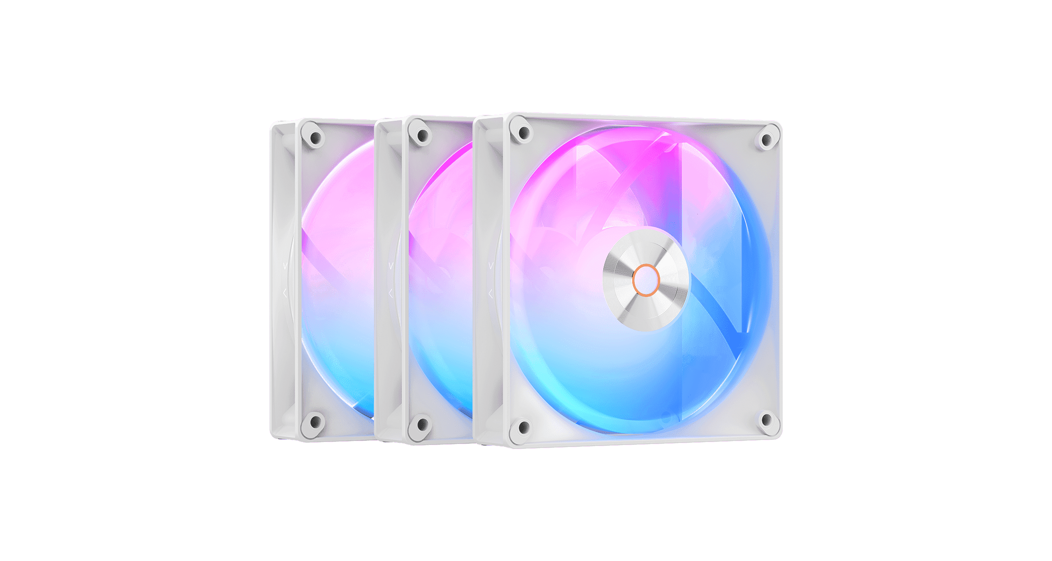 Вентилятор для корпуса Ocypus Delta F12 WH ARGB 3-IN-1 3x(120x120x25mm) 500-2000RPM 73CFM Белый