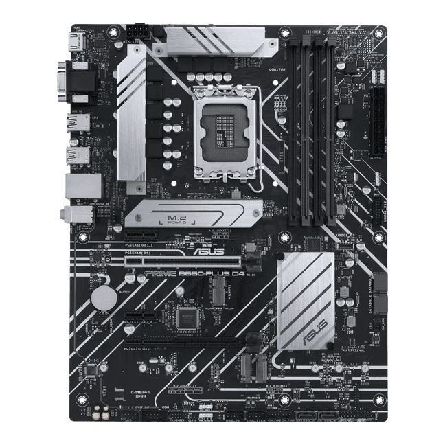 Материнская плата ASUS PRIME B660-PLUS D4, LGA1700 4xDDR4 4xSATA3 3xM.2 RAID D-Sub HDMI DP ATX