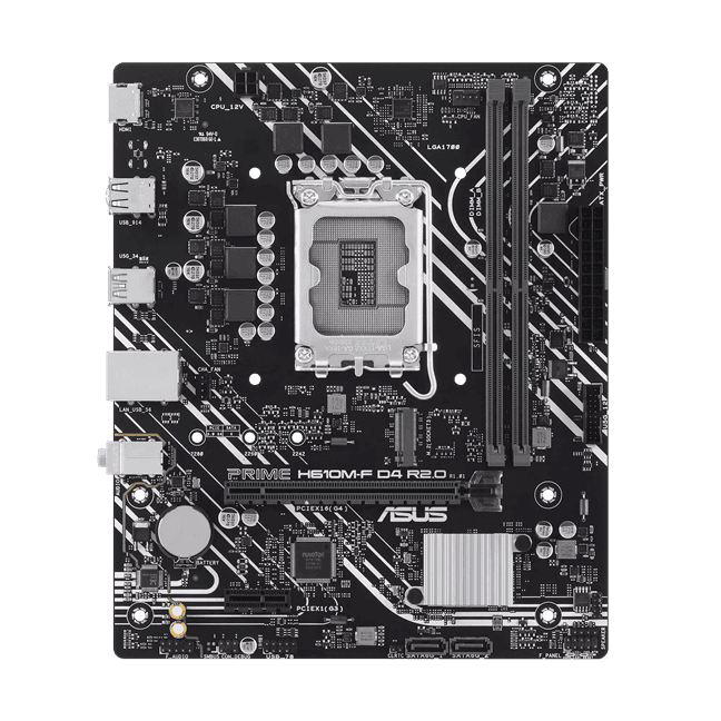 Материнская плата ASUS PRIME  H610M-F D4 R2.0, LGA1700 2xDDR4 2xSATA3 1xM.2 1xHDMI mATX