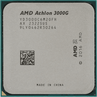 Процессор AMD Athlon 3000G, 3.5Gh(Max), AM4, 2C/4T, L2 1MB, L3 4MB, Radeon Vega 3 Graphics, 35W, OEM