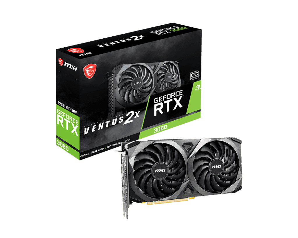 Видеокарта MSI GeForce RTX 3060 VENTUS 2X OC, 12G GDDR6 192-bit HDMI 3xDP RTX 3060 VENTUS 2X 12G OC