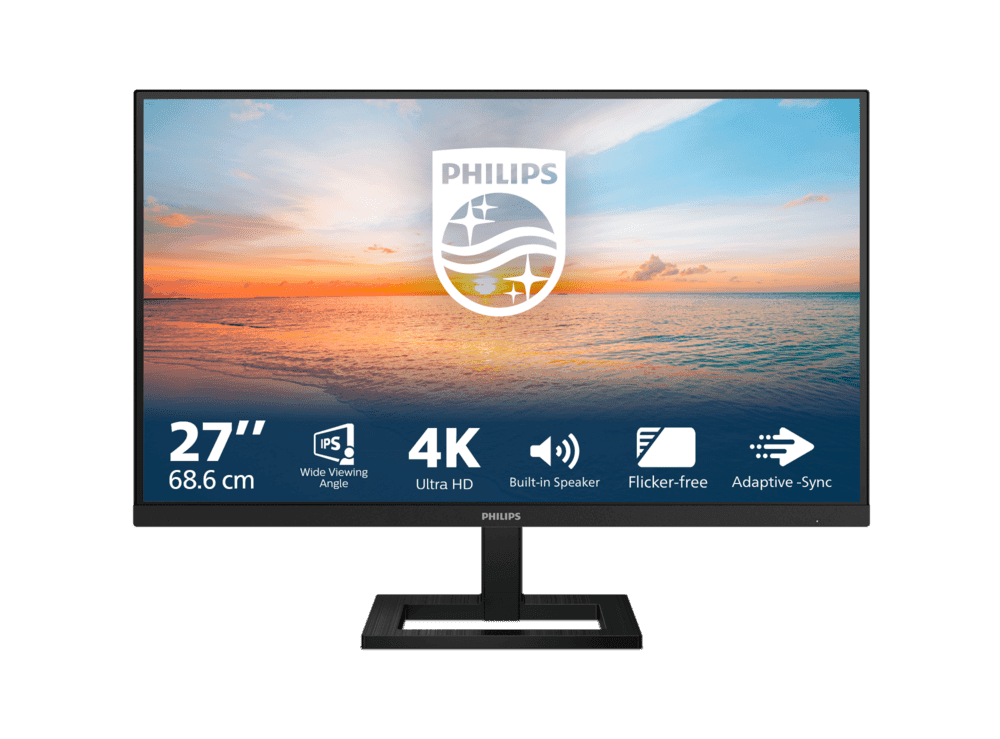 Монитор 27" PHILIPS 27E1N1800AE/01 IPS 3840x2160 60Hz 4мс 350кд/м 1000:1 HDR10 2xHDMI DP Черный
