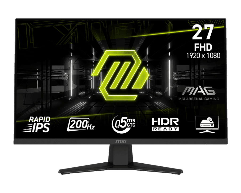 Монитор 27" MSI MAG 274F IPS 1920x1080 200Hz 0,5ms 300cd/m 1000:1 HDR DP HDMI Черный