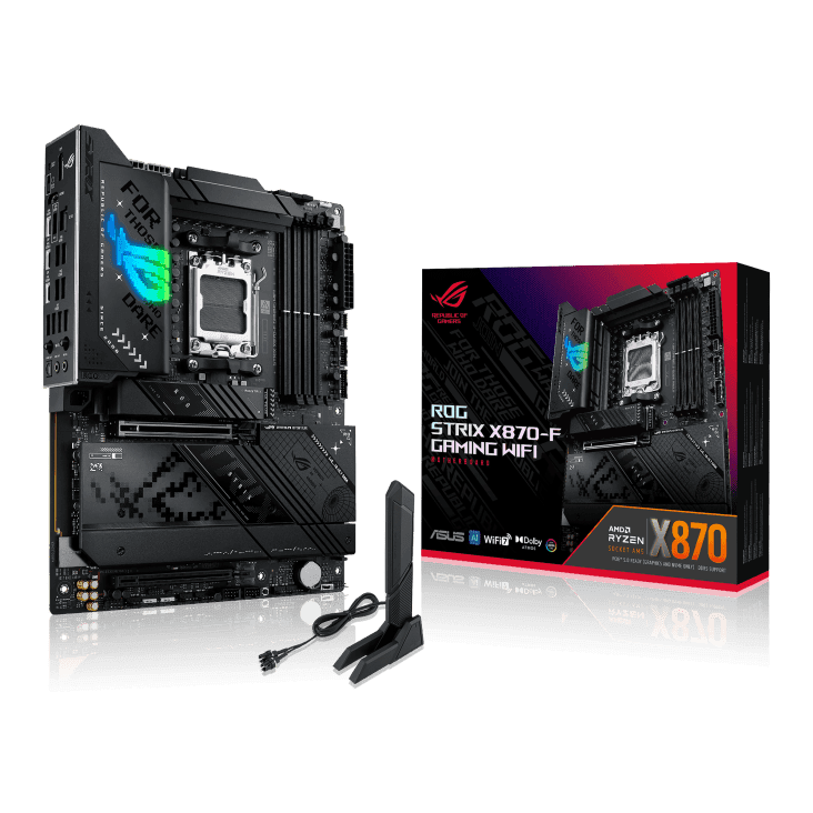 Материнская плата ASUS ROG STRIX X870-F GAMING WIFI AM5 4xDDR5 2xSATA RAID 4xM.2 HDMI DP WiFi ATX