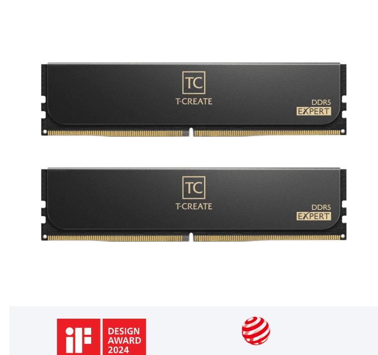 Оперативная память 32GB Kit (2x16GB) 6400MHz DDR5 TeamGroup EXPERT CL40 Black CTCED532G6400HC40BDC01