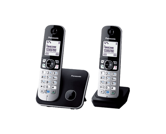 Радиотелефон PANASONIC KX-TG6812 (RUB) Черный