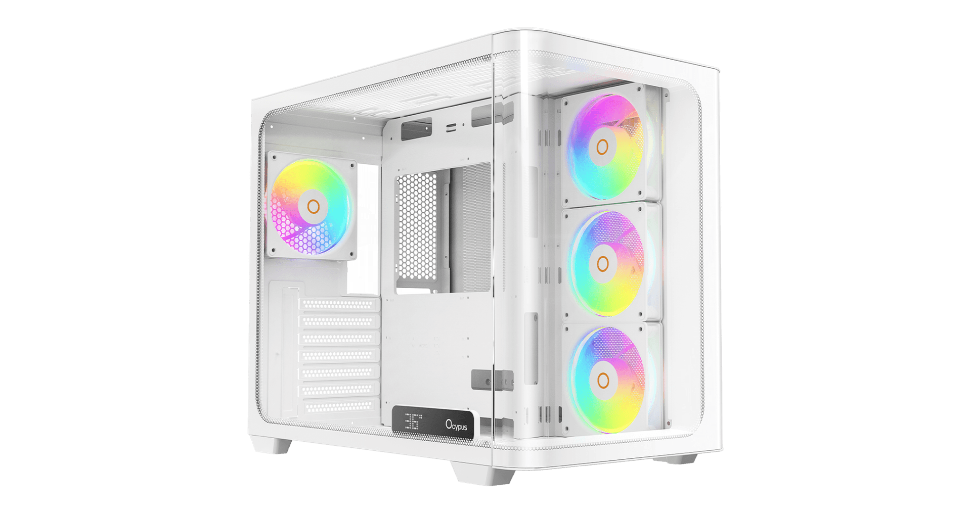 Корпус Ocypus Iota C70 WH Curve ARGB Digital ATX/mATX/mITX 2xUSB Type-C Белый Iota-C70-WHD400CD-GL