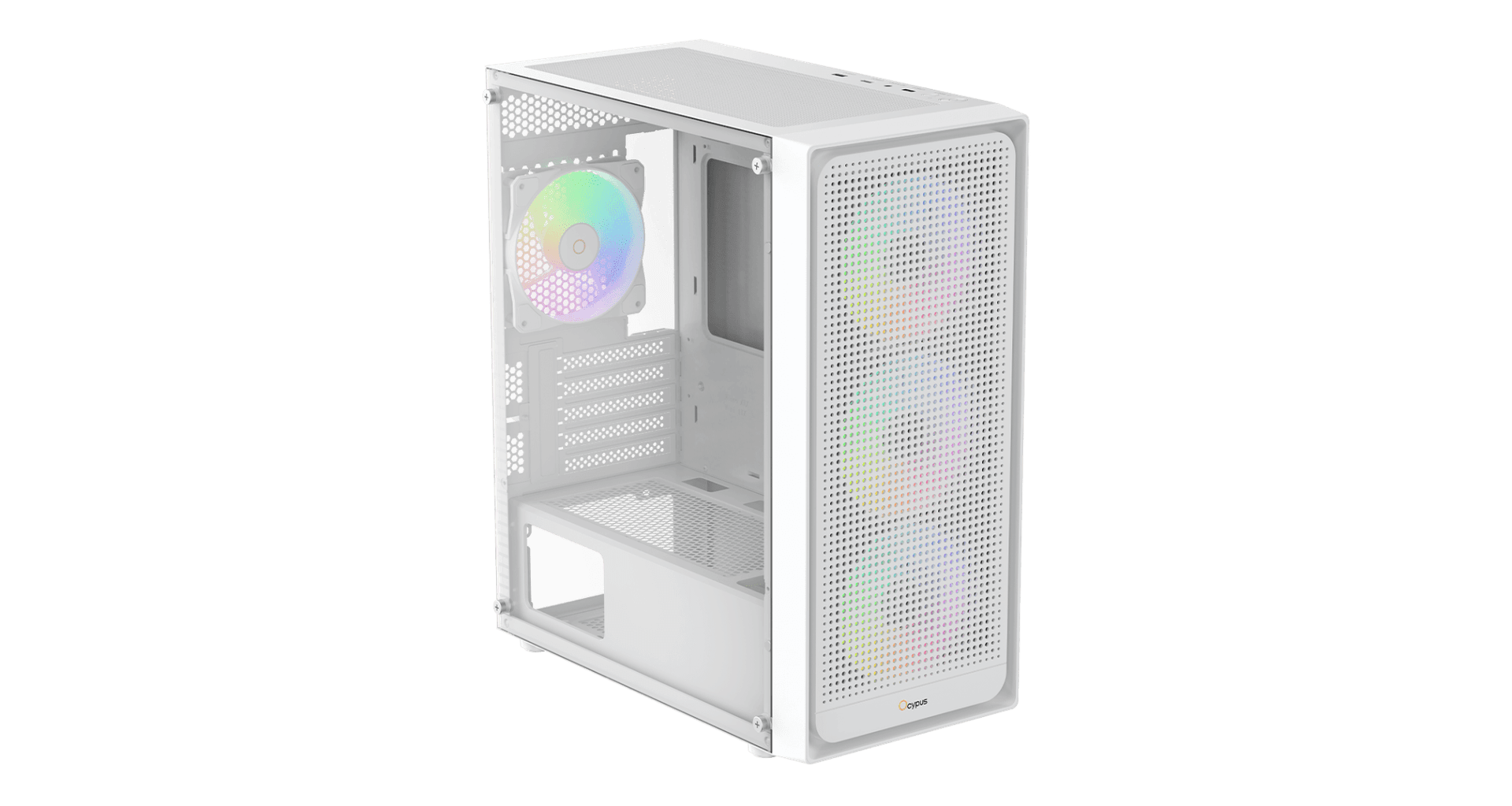 Корпус Ocypus Gamma C50 WH ARGB mATX/ITX 3xUSB Белый Gamma-C50-WHG400XX-GL