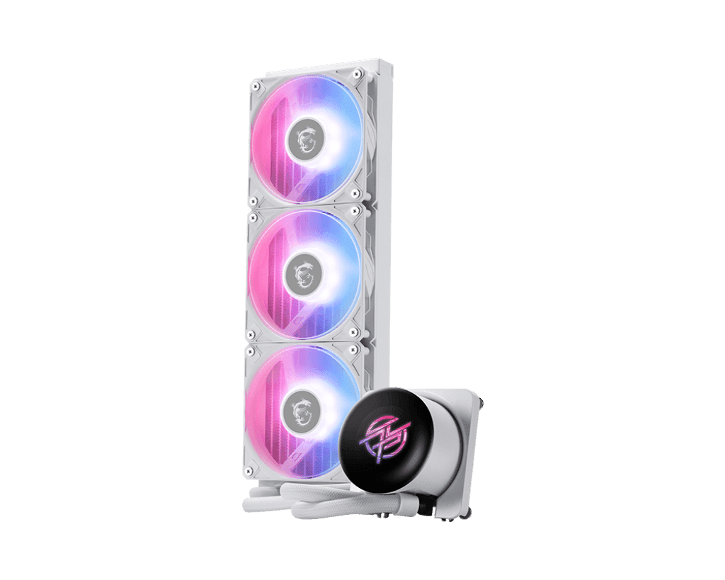Водяное охлаждение для CPU MSI MPG CORELIQUID P13 360, 1700/1851/AM4/AM5, ARGB, Fan 3x120mm, Белый