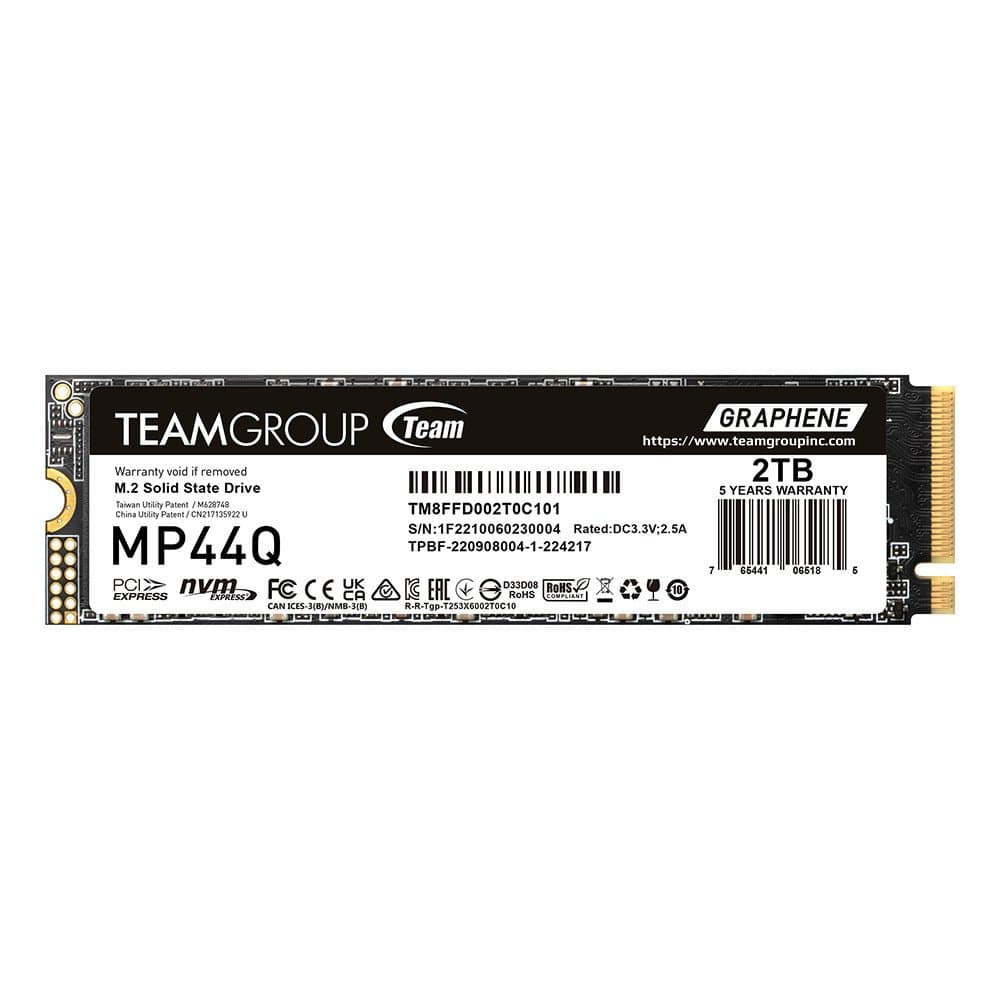 Твердотельный накопитель 2000GB SSD TeamGroup MP44Q M.2 PCIe 4.0 NVMe R7000/W5900 TM8FFD002T0C101
