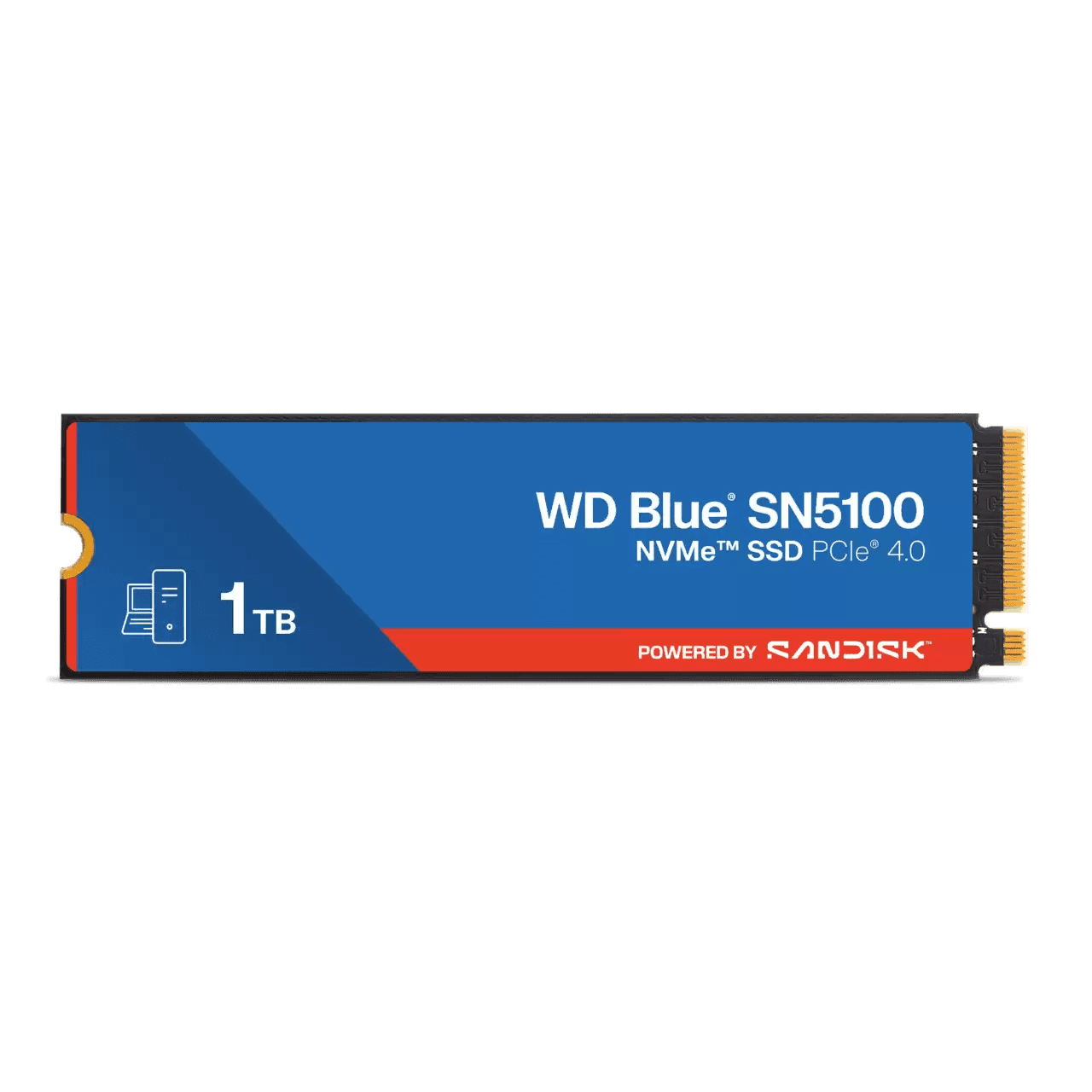 Твердотельный накопитель 1000GB SSD WD BLUE SN5100 M.2 2280 NVMe 4.0 R7100/W6700MB/s WDS100T5B0E