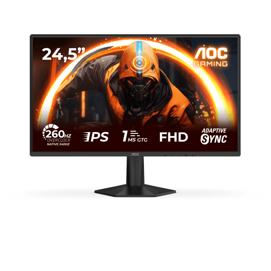 Монитор Игровой 24,5" AOC 25G50Z/01 IPS 1920x1080 260Hz 0.3ms 300cd/m 1000:1 HDR10 HDMI DP Черный