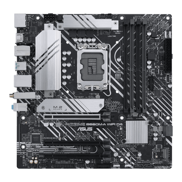 Материнская плата ASUS PRIME B660M-A WIFI D4, LGA1700 4xDDR4 4xSATA3 2xM.2 RAID 2xHDMI DP mATX
