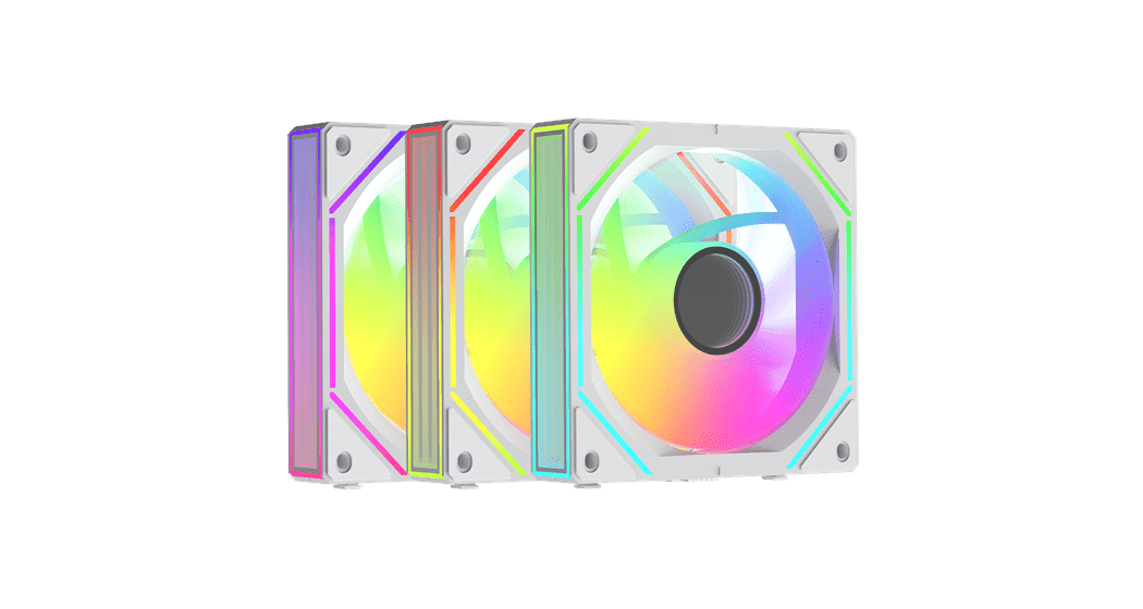 Вентилятор для корпуса Ocypus Gamma F12 UNI WH ARGB REVERSE BLADE 3-IN-1 3x(123x120x25mm) Белый