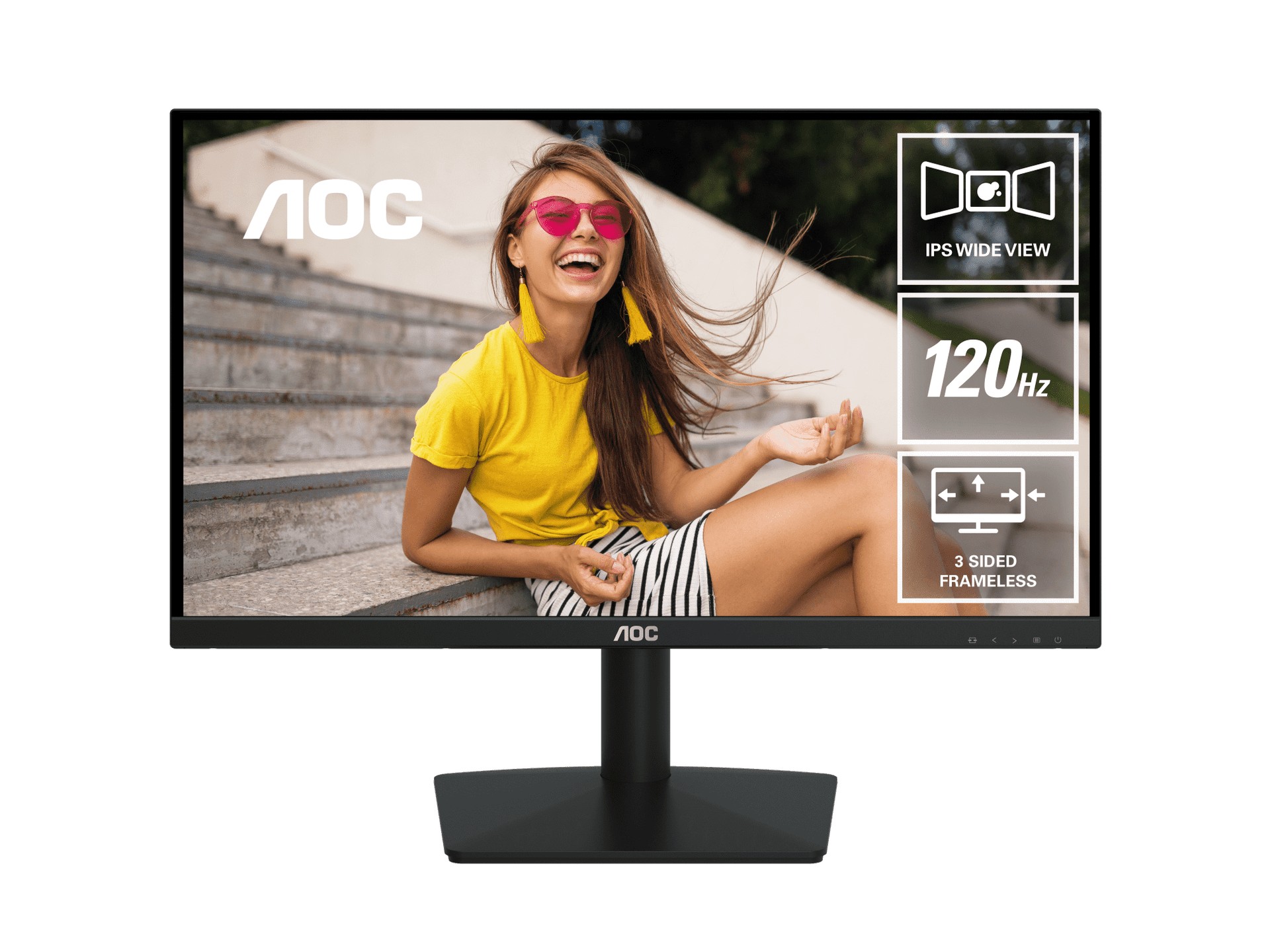 Монитор 23,8" AOC 24B15H3/01 IPS 1920x1080 120Hz 1ms 250 cd/m 1300:1 HDMI VGA Черный