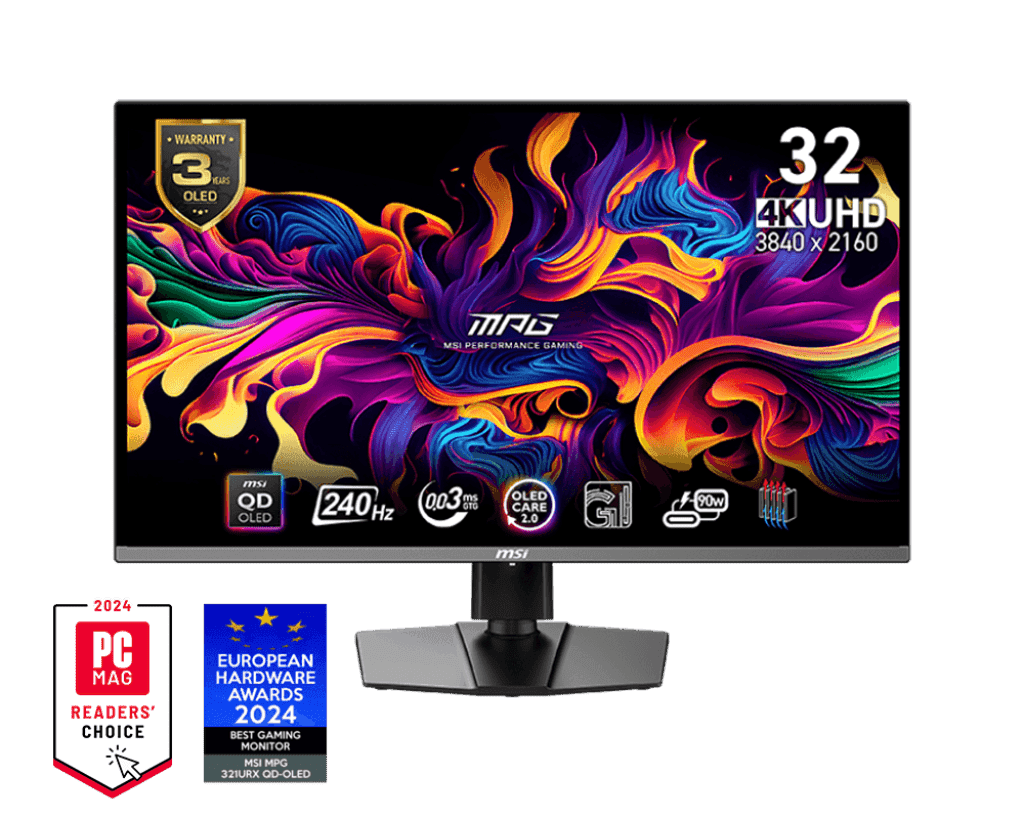 Монитор 31.5" MSI MPG 321URX QD-OLED 3840x2160 240Hz 0.03ms 250cd/m 1.5млн:1 2xHDMI 1xDP 4xUSB