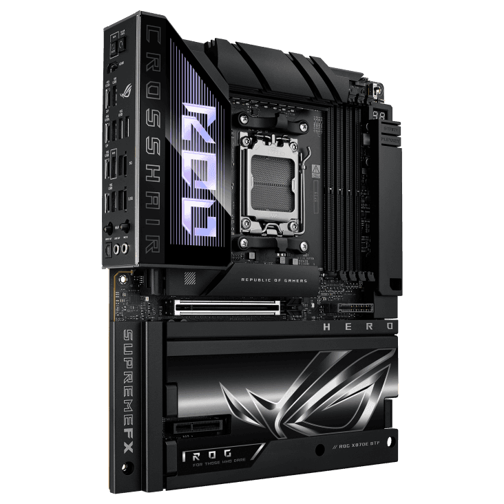 Материнская плата ASUS ROG CROSSHAIR X870E HERO BTF AM5 4xDDR5 4xSATA Raid 5xM.2 4xType-C HDMI ATX