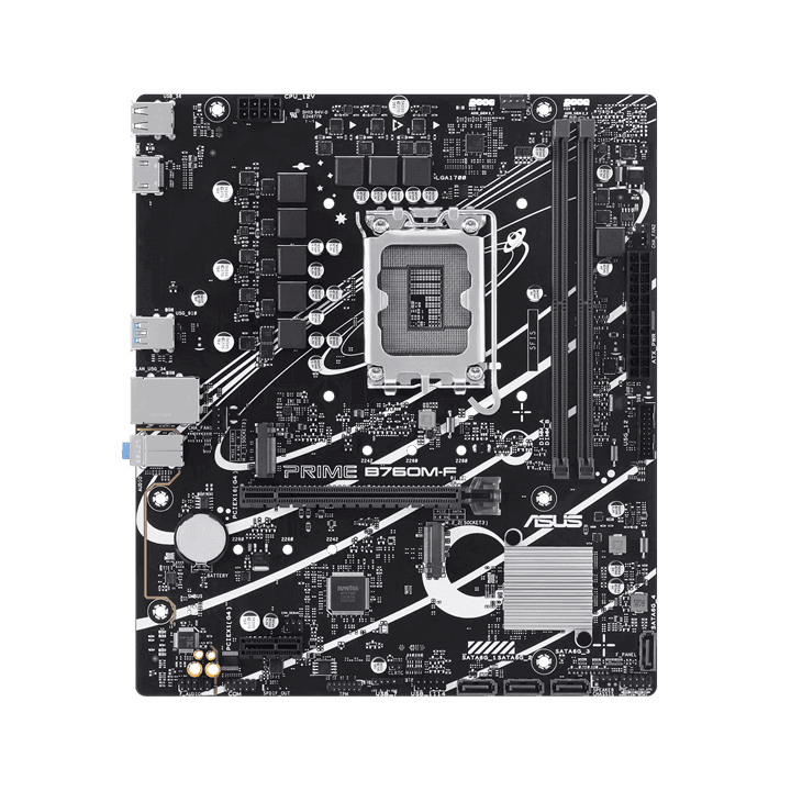 Материнская плата ASUS PRIME B760M-F, LGA1700 B760 2xDDR5 4xSATA3 2xM.2 RAID HDMI mATX