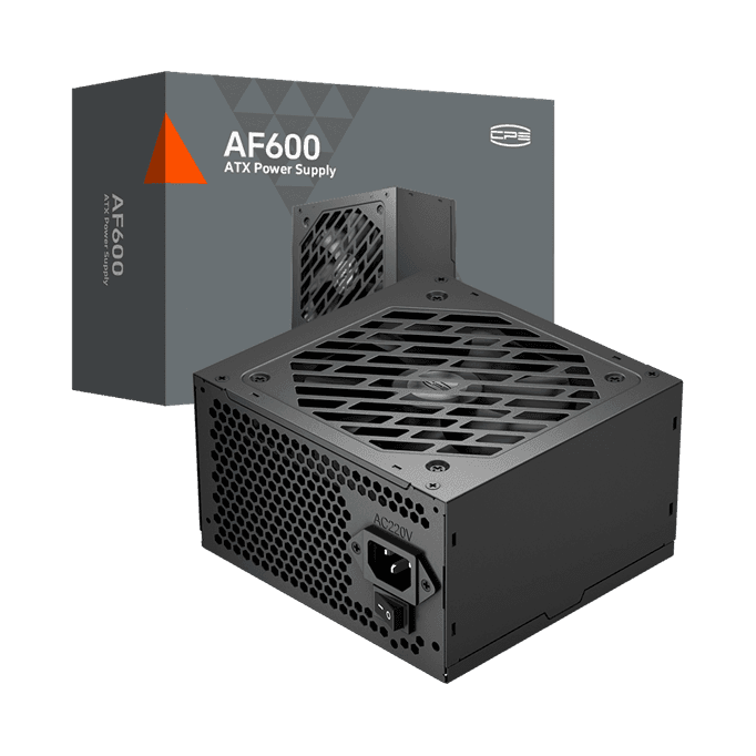 Блок питания PCCooler  600W, AF600, Non Modular, 80+, КПД ≥80%, ATX, FAN 120mm, Черный, P1-AF600-N1H