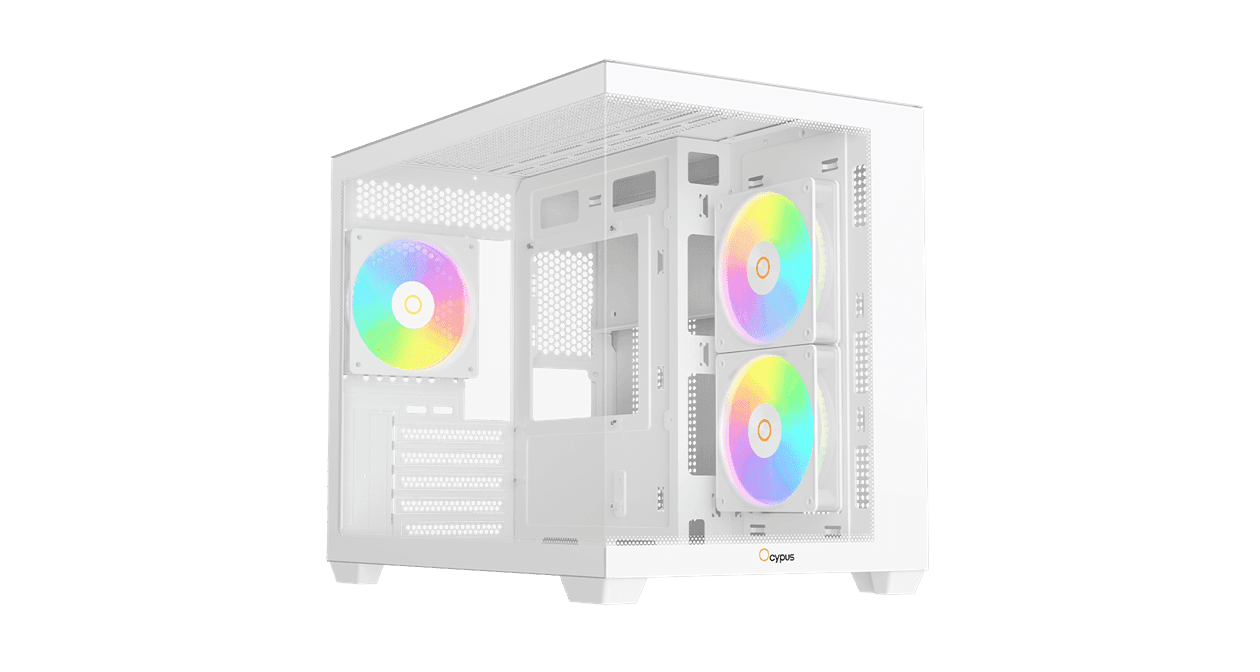 Корпус Ocypus Gamma C54 WH ARGB mATX/ITX 3xUSB Белый Gamma-C54-WHD300XX-GL
