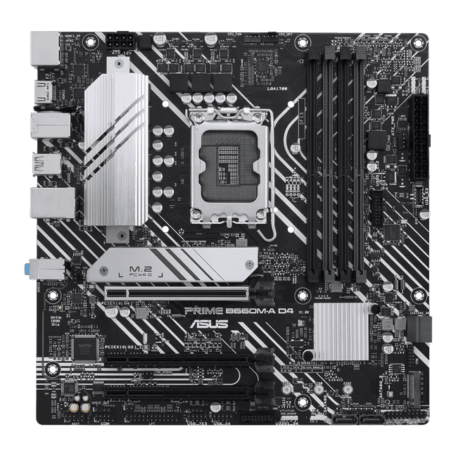 Материнская плата ASUS PRIME B660M-A D4-CSM, LGA1700 B660 4xDDR4 4xSATA3 2xM.2 RAID 2xHDMI 1xDP mATX