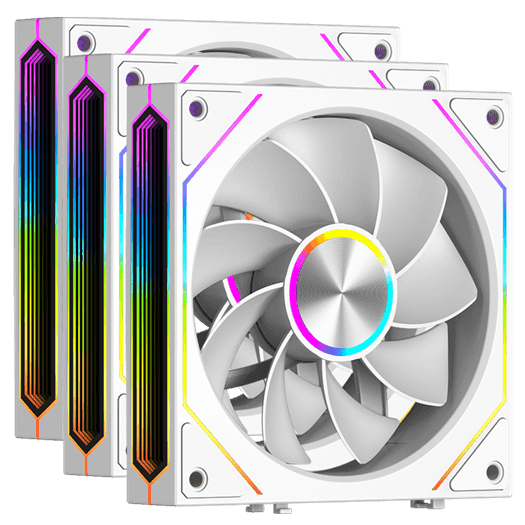 Вентилятор для корпуса PCCoole F3 X120R ARGB WH 3IN1, FAN 120mm, 800~1800RPM, 54 CFM, RGB