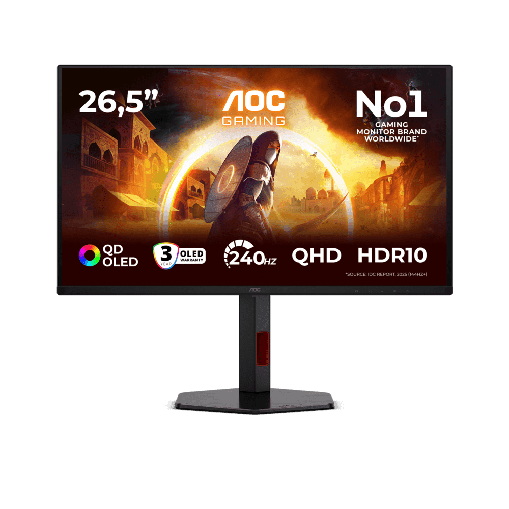 Монитор Игровой 27" AOC Q27G4ZDR QD-OLED 2560x1440 240Hz 0.03ms 400cd/m2 1,5M:1 2xHDMI 1xDP Черный