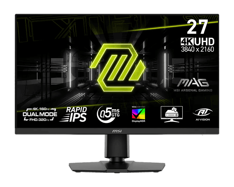 Монитор 27" MSI MAG 272URDF E16 Rapid IPS 3840x2160 160/320Hz 0.5ms 400cd/m2 1000:1 2xHDMI 1xDP HAS