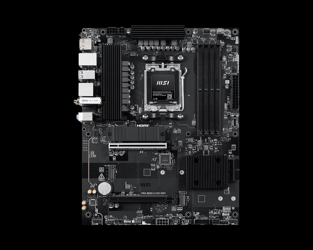 Материнская плата MSI PRO B850-S EVO WIFI AM5 B850 4xDDR5 4xSATA6G RAID 3xM.2 1xDP 1xHDMI ATX