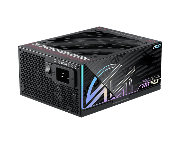 Блок питания MSI 1300W, MPG Ai1300TS PCIE5, Full Modular, ATX, 80+ TITANIUM, >94%, Fan 135mm, Черный