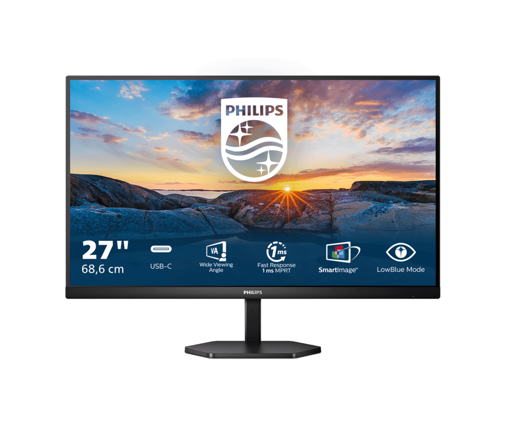Монитор 27" PHILIPS 27E1N3300A/00 IPS 1920x1080 75Hz 1мс 300кдм 1000:1 HDMI USB-C 3.2 Черный