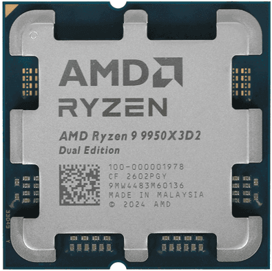 Процессор AMD Ryzen 9 9950X3D2 4,3ГГц (5,6ГГц Turbo) 16C/32T 192MB L3 200W AM5 OEM 100-000001978