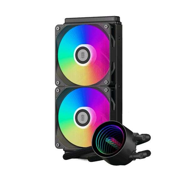 Водяное охлаждение для CPU PCCooler DA240 V2 ARGB BK TDP 270W 115X/1200/1700/1851/AM4/AM5 Черный