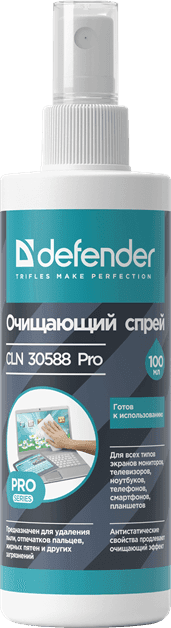 Очищающий комплекс Defender для экранов мониторов 30588Pro