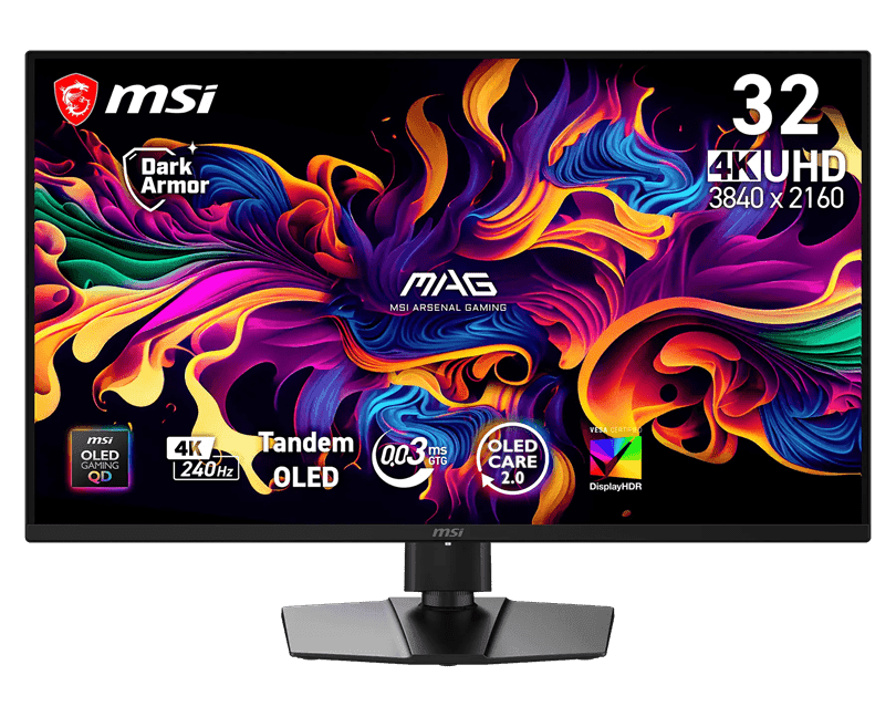 Монитор 32" MSI MAG 321UP QD-OLED X24 3840x2160 240Hz 0.03ms 1000cd/m2 1.5M:1 2xHDMI 1xDP 1xType-C