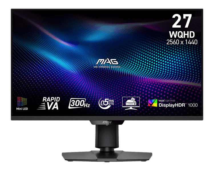 Монитор 27" MSI MAG 274QPF X30MV Rapid VA 2560x1440 300Hz 0.5ms 1000cd/m2 4500:1 2xHDMI 1xDP HAS