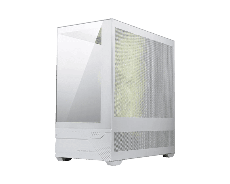 Компьютерный корпус MSI MAG PANO M110R WHITE mATX/Mini-ITX, 1xUSB-A, 1xType-C, 1xAudio, 1xMic, mATX