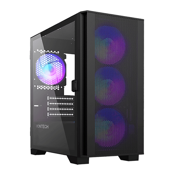 Корпус Montech AIR 100 ARGB (B) Micro-ATX/Mini-ITX 2xUSB3.0 1xUSB2.0 1xAudio 1xMic Черный