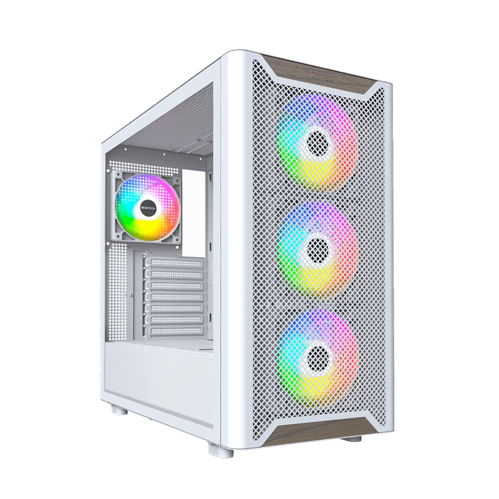 Корпус Montech XR Wood (W) ATX/Micro-ATX/Mini-ITX 2xUSB3.0 1xType-C 1xAudio 1xMic Белый