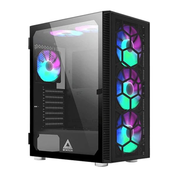 Корпус Montech X3 GLASS (B) ATX/Micro-ATX/Mini-ITX 1xUSB3.0 2xUSB2.0 1xAudio 1xMic Черный