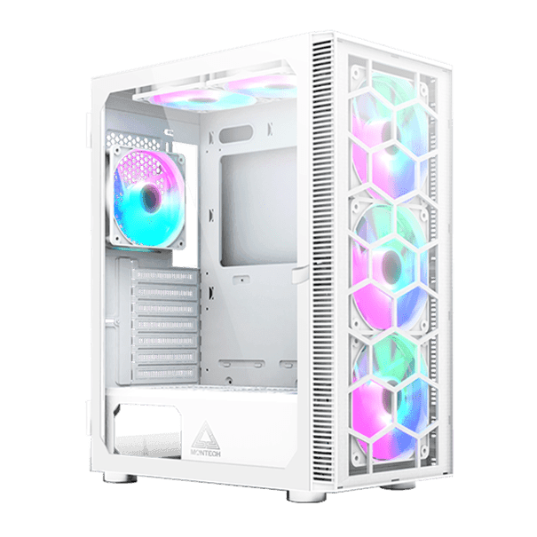 Корпус Montech X3 GLASS (W) ATX/Micro-ATX/Mini-ITX 1xUSB3.0 2xUSB2.0 1xAudio 1xMic Белый