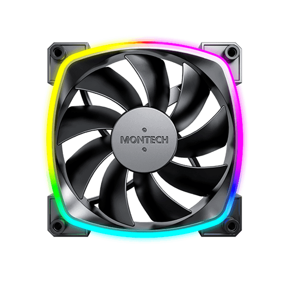 Вентилятор для корпуса Montech AX120 3 in 1 Pack (B) 3x(120x120x25mm)/800-1600RPM/59CFM/27db Черный