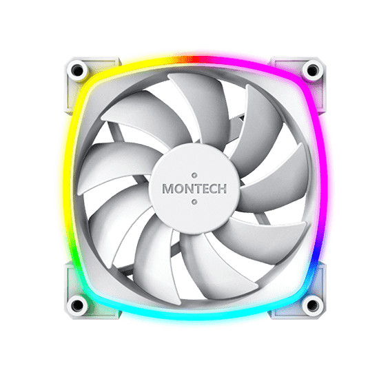 Вентилятор для корпуса Montech AX120 3 in 1 Pack (W) 3x(120x120x25mm)/800-1600RPM/59CFM/27db Белый