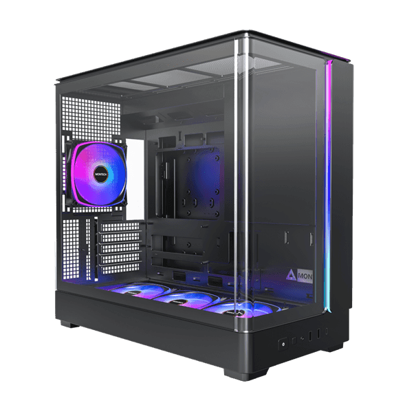 Корпус Montech KING 15 PRO (B) Micro-ATX/Mini-ITX 2xUSB3.0 1xType-C 1xAudio Черный